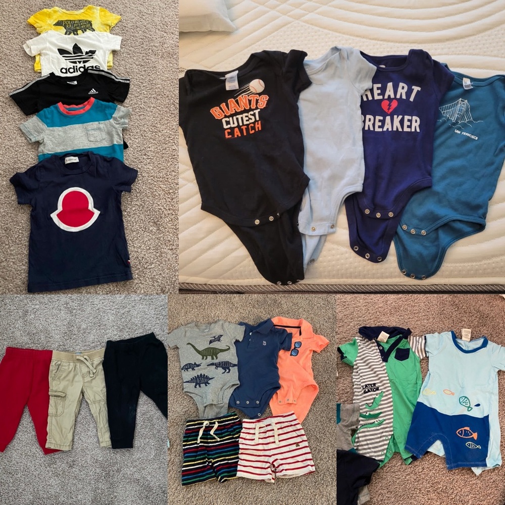 Baby boy summer clothings 19 pcs lot 12m-18m